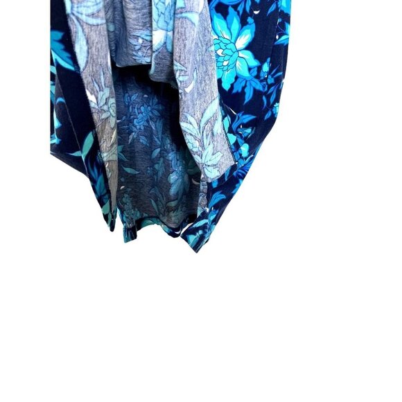 Lands End Navy Blue Tropical Relaxed Midi Dress M - Picture 8 of 10